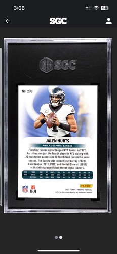 Panini Prestige 2023 - Jalen Hurts #239 Xtra Points Hyper - Imagen 2 de 2
