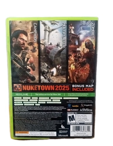 Xbox 360 Call Of Duty Black Ops 2 Complete Tested NUKETOWN 2025 - Picture 2 of 2