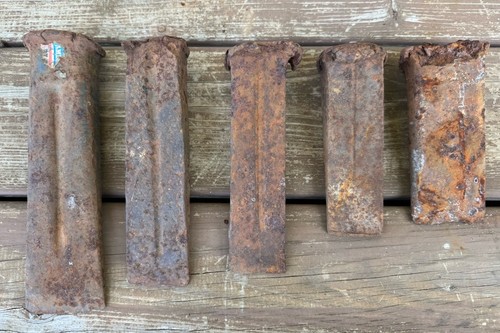 5 Vintage Splitting Wedge / Firewood Log Splitter. Lot Of Five.