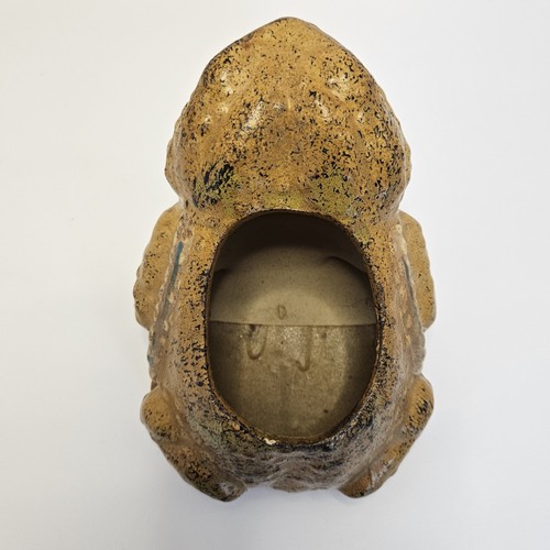 Vintage Realistic Japanese Walden Pond Ceramic Stoneware Toad Bull Frog Planter - Picture 8 of 15