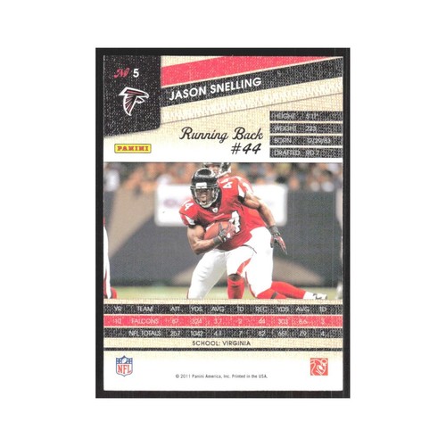 2011 Panini Threads Jason Snelling Falcons #5 - Picture 2 of 3