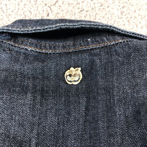 Tuta vintage Apple Bottoms donna 9/10 blu denim cerniere Y2K manica lunga elasticizzata - Foto 6 di 21