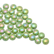 Ceramics Beads,70pcs Flat Ceramics Gemstone Light Green Iridescent 0.22lbs