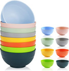 26 Oz Plastic Bowls Set of 8 Colors, Reusable and Sturdy Unbreakable Bowl for So