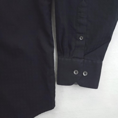 Bugatchi Dress Shirt Mens Extra Large Black Classic Fit Contrast Cuffs Button Up - Picture 4 of 10