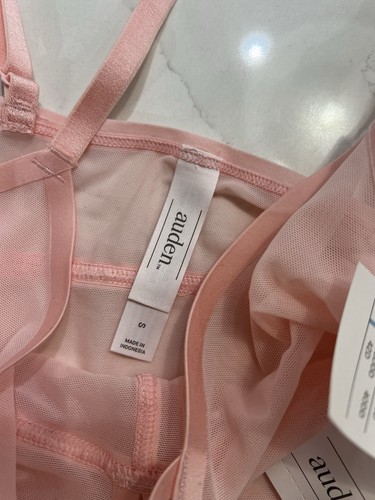 Auden ungefütterter Long Line Bralette rosa Größe S verstellbarer Träger - Bild 4 von 6