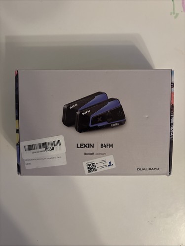 Lexin B4FM Doppelpack Bluetooth Gegensprechanlage Helmkopfhörer drahtlose Kommunikation