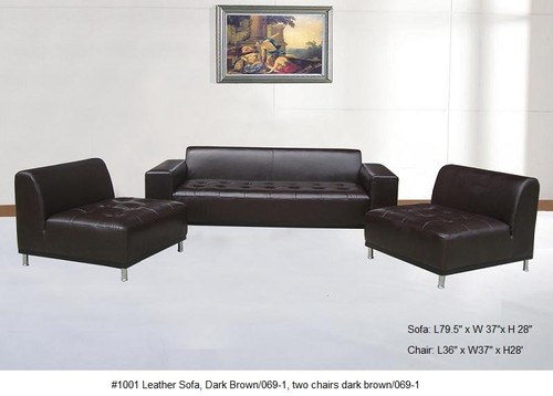 1PC Modern tufted leather Sofa in white #1001 - Picture 2 of 5