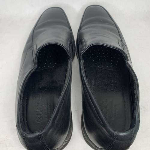 Ecco Schuhe Herren 13 schwarz Slipper Calcan Oxford Leder  - Bild 5 von 15
