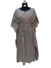 long kaftans for Indian women cotton prints black and white colour free size