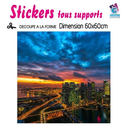 STICKER NEW YORK SKYLINE AUTOCOLLANT ART DECO DECORATION MURAL NY-24 - Foto 113 di 126