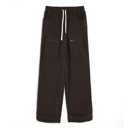 Multi-pocket Overalls Trousers Men's Zip-up Pocket Baggy Wide-leg Casual Pants - Imagen 11 de 15