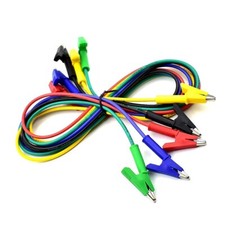 5PCS 14 Gauge Jumper Wires Alligator Clips Heavy Duty Silicone Test Leads