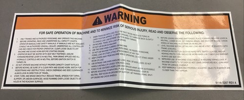 JLG Various Decals For Gradall 544D-10 Telehandler (b381) - Picture 4 of 6