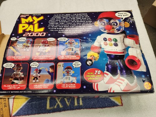 Vintage komplett My Pal 2000 sprechender Spielzeug Roboter Marvel Entertainment 1999 mit Box - Bild 12 von 12