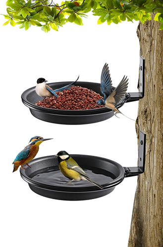 Tree Mounted Bird Bath & Feeder Kit-Heavy Duty Iron Ring Easy Installation on Wo - Picture 8 of 12
