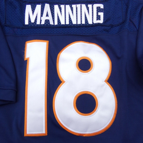 HOF Peyton Manning Denver Broncos SEWN Nike Vapor Jersey NFL 100 LEGEND - Picture 5 of 9