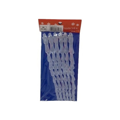 Mattierter Eiszapfen Weihnachtsschmuck tropft 6 Zoll lang 2 Packungen à 6 Neu aus altem Lagerbestand Vintage - Bild 2 von 6