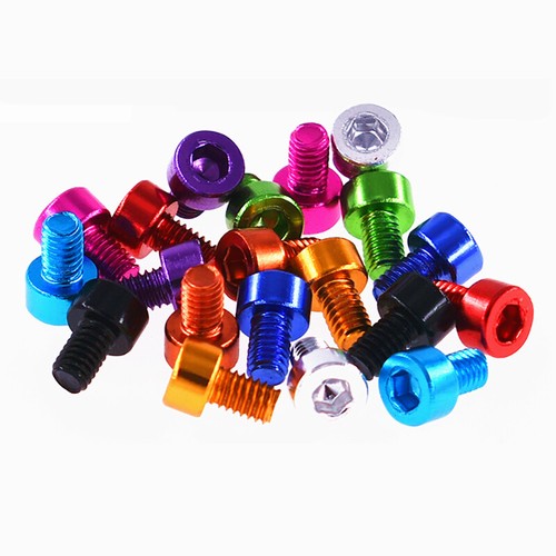 M4(4mm) Anodised Aluminum Alloy Allen Hex Socket Cap Head Screws Bolts 6-30mm - Picture 7 of 12