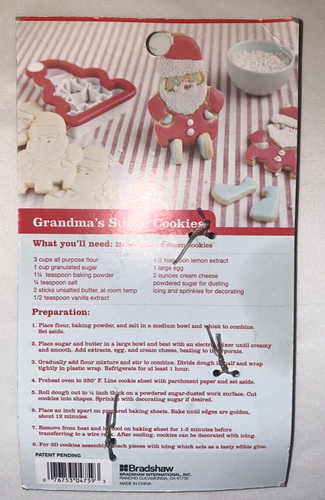 Cortador de galletas Sweet Creations by Good Cook 3D Sentado Santa 4" B*O - Imagen 2 de 4