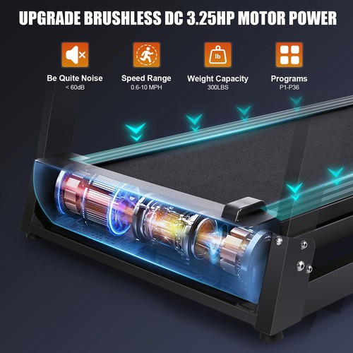 3.25HP Electric Folding Treadmill with Incline & 18in Wide Belt & APP for Home^^ - Picture 9 of 11