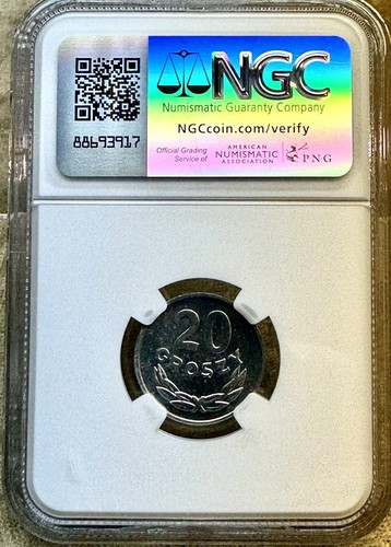 Poland 1981 MW 20 Groszy NGC MS 65 Aluminum - Picture 6 of 6