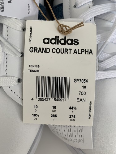 Adidas Grand Court Alpha Hombre Reino Unido Talla 10 Tenis Entrenadores Nuevos Sin Caja #1120 - Imagen 6 de 9