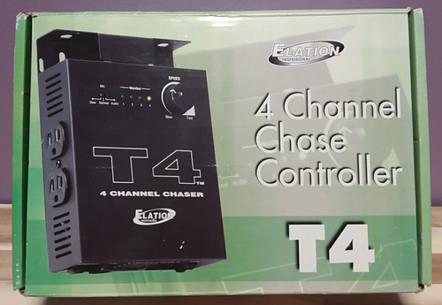 Elation Professional 4 Channel Chase Controller ~ T4 ~DJ Lighting ~ New In Box - Picture 1 of 10
