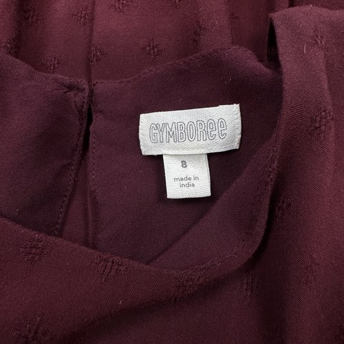 Gymboree Size 8 Girls Peasant Dress Boho Ruffled Long Sleeve Burgundy Embroidery - Picture 7 of 12