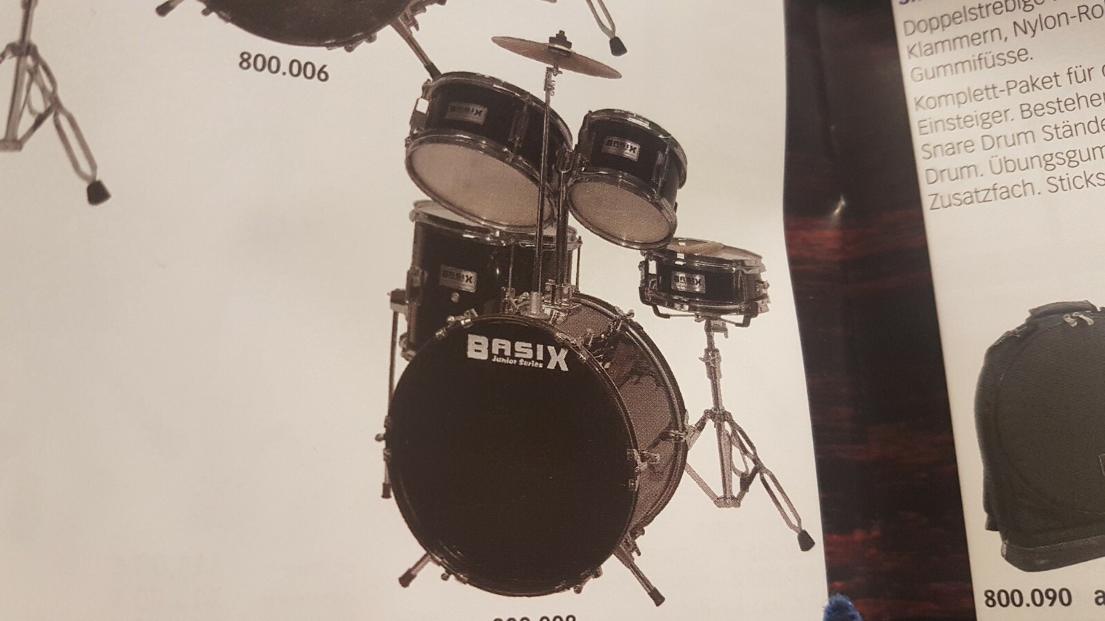 BASIX JUNIOR DRUM SET SCHLAGZEUG für KINDER – ABHOLUNG KÖLN oder VERSAND