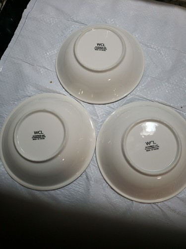 WCL Stoneware Pasta Serving Bowls Set Of 3 Various Verbs - Picture 3 of 4