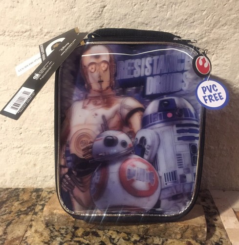 Star Wars R2 D2 C3PO BB8 Lunch Box Insulated Lunch Box Tote Bag  New With Tags - Picture 1 of 7