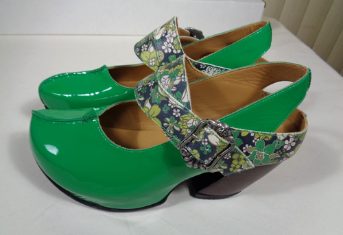 JOHN FLUEVOG PREPARES GENERATOR Green Patent Platform Mary Jane Shoes 8.5~NEW - Picture 2 of 20