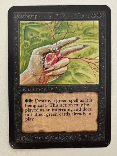 Magic the Gathering MTG Alpha Deathgrip LP- (Beta Bob) - 第 1/2 張圖片