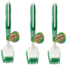 3 ~ Libman Big Job 2.5" W Hard Bristle 8" L Plastic/Rubber Handle Kitchen Brush
