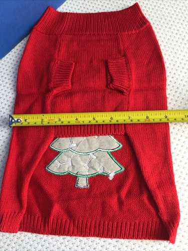 Maglione Rosso Abbigliamento con Albero di Natale Verde per Cani - Taglia Large - Nuovo - Foto 5 di 5