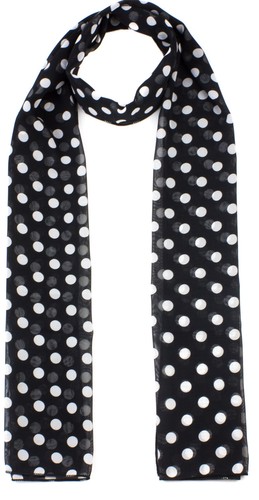Polka Dot Scarf Soft Sheer Silk Chiffon Neck Wrap Women Retro Style Lightweight - Picture 16 of 54