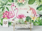 3D Flower Flamingo R25358 Wallpaper Wall Mural Self-adhesive Removable Luna