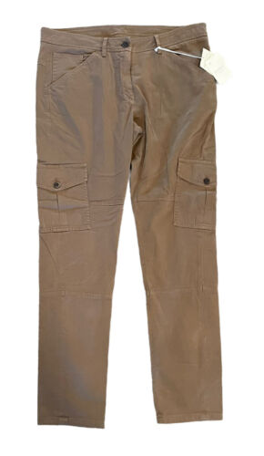 Rivamonti Saks Fifth Avenue Beige Cargo Pants Womens Size 10 New with Tags