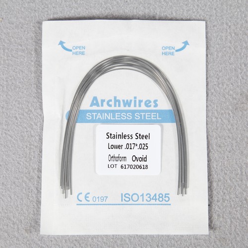 10pcs Dental Orthodontic Stainless Steel Rectangular Arch Wire Ovoid Form - Foto 15 di 28