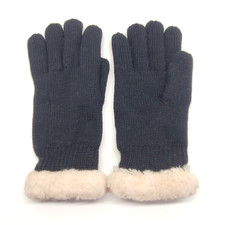Vtg New Knit Glove Women Ladies Medium Fully Wool Lined Black Unbranded New