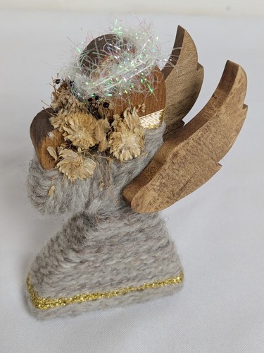 Belén de Navidad vintage 'With Joy Inc' envuelto a mano madera e hilo años 80 - Imagen 10 de 32