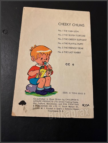Cheeky Chums No. 6: The Lazy Rabbit (Paperback Book Circa 1970) - Picture 5 of 5