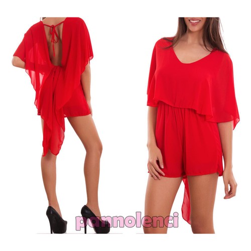 Total Mujer Mono Completo Velado Cortos Shorts Code Sexy Nueva CJ-2223 - Imagen 7 de 8