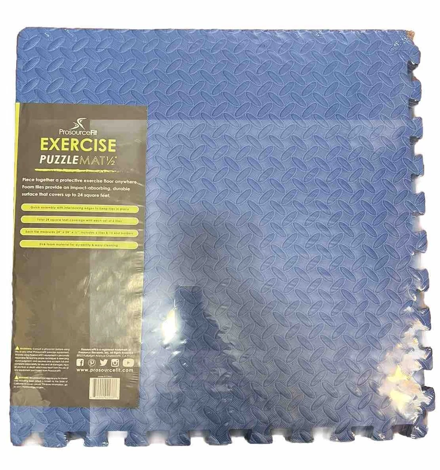 ProsourceFit Puzzle Mat ½ inch, 24 SQ FT, 6 Tiles, EVA Foam Interlocking Tiles - Image 2 of 3