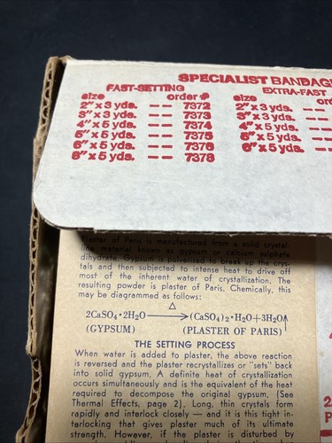 Vintage Johnson & Johnson Plaster Bandages Extra-Fast-Setting 3”x 3 yards Unused - Picture 5 of 11