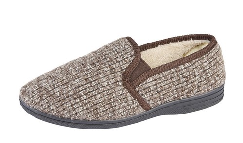 Tricotées Warm Pantoufles Tailles Fourrure 6 En Fausse Doublure Comfort Chaussures Zedzzz Mens Brun 12 6n4x5XqAIq