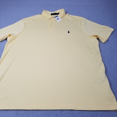 Polo Ralph Lauren Shirt Men's Short Sleeve XXL Wicket Yellow Solid