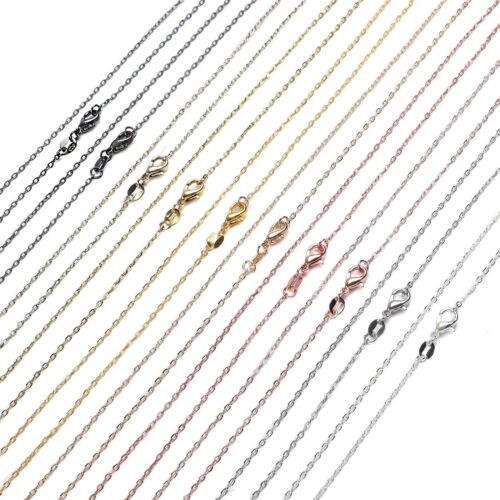 Confezione 50 Catene Collana 10 Colori per Creazione Gioielli 18 Pollici Cavo Bulk Cha... - Foto 2 di 6