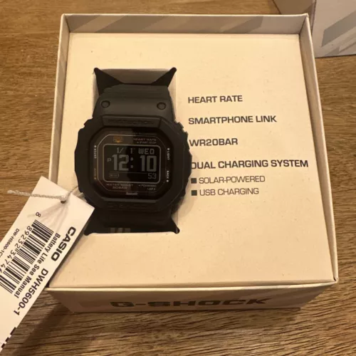 New Casio G-Shock Digital Black Watch DWH5600-1